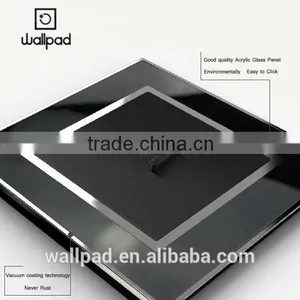 Hot Selling Wallpad Black Waterproof Acrylic Glass 110~250V EU UK Electric Telephone Socket Phone Socket RJ11 Quality Choice thumbnail-5