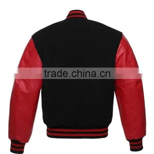 Wool Leather College Jackets/ Leather College Jackets/ Cotton Fleece College Jackets thumbnail-2
