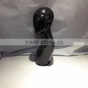 Fiberglass Display Head Black Head With Shoulder Hang Scarves and Shawls to Display thumbnail-5