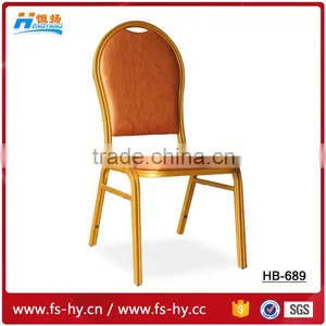 Hb-675 Price Steel Gold Banquet Stacking Hall Chair Wholesale thumbnail-1