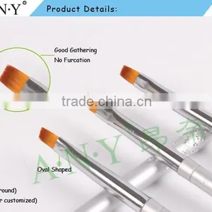 ANY Nail Art Crystal UV Gel Builder Using Metal Handle Flat Nail Brush UV Gel Beauty thumbnail-3