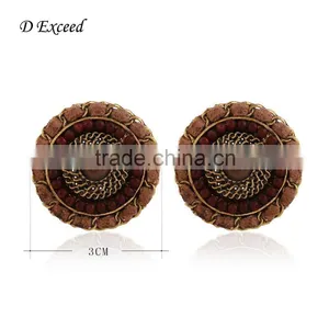 Wholesale Jewelry New Designs Ladies/Women's Ethnic Bohemian Resin Earrings Cotton Braided Dangle Earrings thumbnail-5