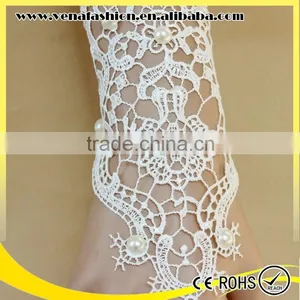 White Pearl Slave Bride Braclet, Pearl Lace Bracelet thumbnail-3