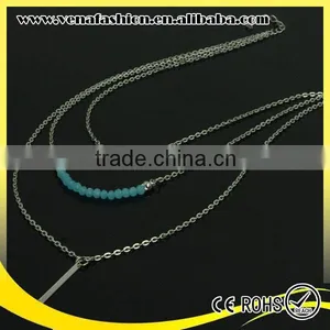 Blue Crystal Intimate Fashion Teen Necklace Jewelry, Teenage Fashion Jewelry thumbnail-3