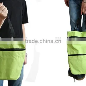 Wholesale Cheap Shoulder Handled Portable Pooh Vegetable Shopping Trolley Bag thumbnail-6