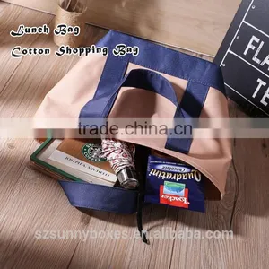 New Design Customized Lunch Bag Cotton Tote Bag Shopping Bag thumbnail-2