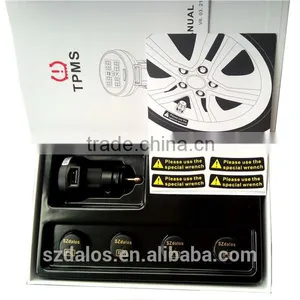 Easy to Install DC12V Digital Wireless Tire Pressure Monitor TPMS With Cigarette Plug Dispaly thumbnail-6
