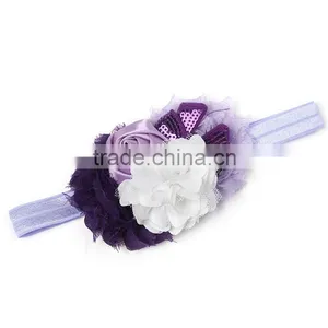 Purple Pendant Necklace and Flower Hairband Latest Design Beads Necklace Baby Girl Jewelry Beaded Necklace and Hairband thumbnail-3