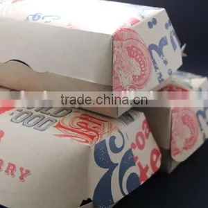Custom Logo Take Out Brown Kraft Packing Paper Food Grade Pail/ Box thumbnail-3