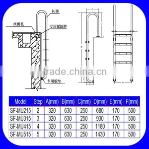 MU Swimming Pool Ladder, Stainless Steel Pool Ladder thumbnail-2