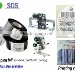 Date Coding Foil Hot Stamping Foil for Printing Expiry Date Batch Numbers 30mmx122m thumbnail-2