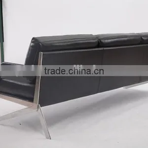 304# Stainless Steel Leather American Sleeper Sofa DS-60 Sofa Sale Supplier's Choice thumbnail-1