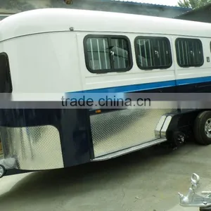Deluxe Angle Load Horse Floats With Awning and Tyre thumbnail-1
