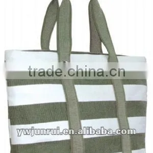 Eco Friendly Many Colors Stripe Beach Tote thumbnail-1
