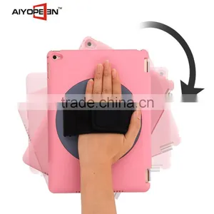 Manufactory Fabrication High Quality 360 Degree Hand Rotation Rubber PC Hard Case for Ipad Air2 With Nine Colors thumbnail-2
