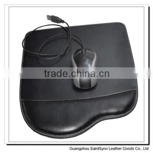 001 Hot Selling Leather Custom Mouse Pad With Wrist Rest thumbnail-1