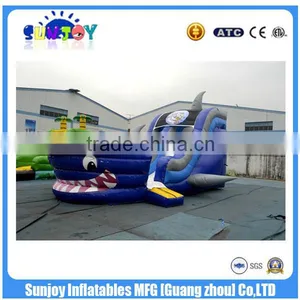 Commercial Inflatable Whale Ship Slide ,Double Lane Slide ,Bunk Bed With Slide For Kid thumbnail-2