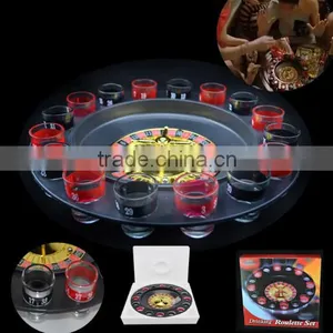 Shot Glass Roulette Drinking Game Set , Russian Turntable Wine Set , Holiday Drinking Game thumbnail-1