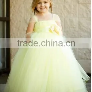 2015 New Arrival Baby Tutu Dress Maxi Light Yellow Baby Tutu Dress thumbnail-4