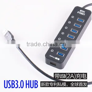 Good Quality 7 Port Usb 3.0 Hub+1 Intelligent Quick Charging Port With Individual Switch and LED Coorespond thumbnail-3