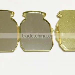 Steel Gold Simple Compact Mirror Small Pocket Mirror thumbnail-3