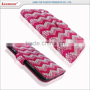 New Products 2016 Diamond PU Leather Wallet Phone Case for Iphone 5 5s se 6 6s 7 thumbnail-5