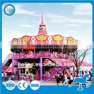 2016 Amusement Park Carousel Rides Carousel Horses Kids Rides Double Carousel for Sale thumbnail-4