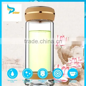 Promontional Gift Sports Bottle Eco Borosilicate Fruit Glass Water Bottle Infuser thumbnail-1