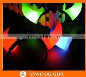 Halloween Devil Horn LED Light Up Headband Party Flashing Ox Horn Headband For Sale thumbnail-5