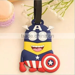 Soft Pvc Cartoon Luggage Tag Wholesale/standard Size Silicone Luggage Tag/custom Luggage Tag thumbnail-1