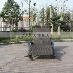 Garden Wicker Rocking Lounge Chair For Sale thumbnail-2