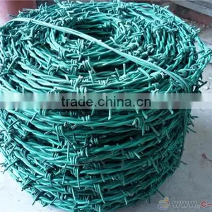 Green Pvc Coat Barbed Wire thumbnail-1