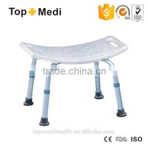 Aluminum Adjustable Bathroom Shower Chair Bath Stool for Elderly People thumbnail-1