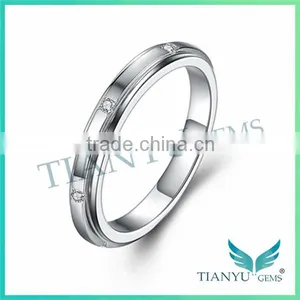 Artificial Gemstone for Jewelry Moissanite Diamond Wedding Ring 925 Sliver Finger Ring thumbnail-2