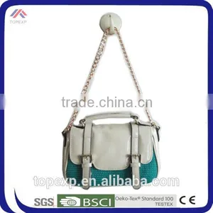 Foldable Straw Bag Bright Colored Handles thumbnail-6