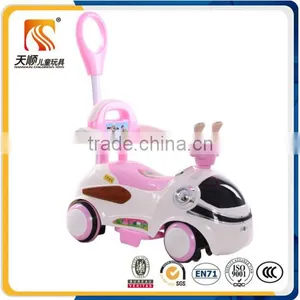 Pretty Pink Blue Color Kids Eletric Mini Car Toys With Two Silicon Swing Wheels thumbnail-1
