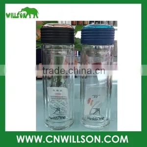 300ml Manufacturer Wholesale Customized Logo Printed Glass Mug for Sale thumbnail-1