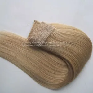 Thick Bottom 100g Remy Double Drawn Halo Hair Extension Cheap Wholesale 100% Human Hair Price Halo Hair Extensions thumbnail-1