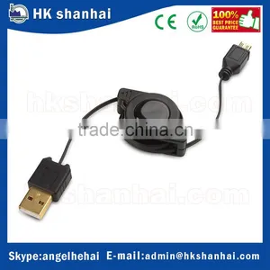 Hi-Speed USB 2.0 480 Mbps Mini Retractable Cable Reel Gold Plated Retractable Type a to Micro b Transfer Rate Sync Cable thumbnail-4