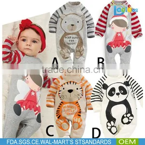 Newborn Cartoon Baby Rompers Orangic Clothes Bodysuit Jumpsuit for 0-18M thumbnail-1