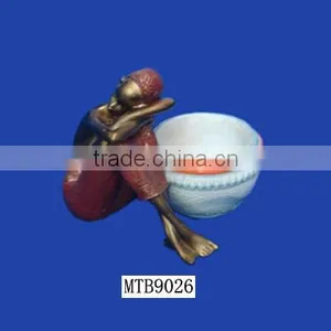 Flower Pot With African Woman thumbnail-1