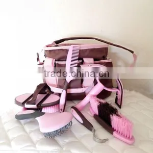 EQUESTRIAN HORSE GROOMING KIT HORSE GROOMING BRUSHES WITH CARRY BAG HORSE GROOMING KIT WHOLESALE HORSE GROOMING BRUSHES thumbnail-1
