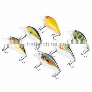 6pcs 6 Color Fishing Crankbait Hook Lure Bait Artificial Bait Sharp Fishing Hooks thumbnail-1