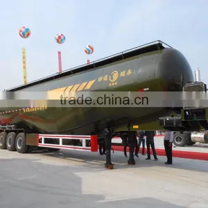 2016 105CBM W-shape 3 Axles Particle Material Transport Bulk Cement Tank Semi Trailer thumbnail-1