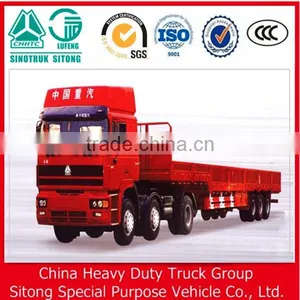 2015Top Ranking Tri-axle Flatbed Trailer / Side Wall Semi Trailer / Side Panels Detachable thumbnail-3