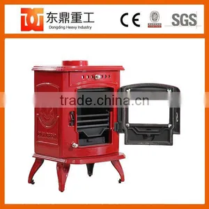 Red Colour Fireplace/Wood Fireplace With Beautiful Enamel for Selling HF332E thumbnail-4