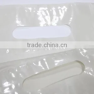 New Style HDPE Plastic Die Cut Patch Handle With Bottom Gusset Bag ,reinforced Punch Handle Bag for Promotion thumbnail-3