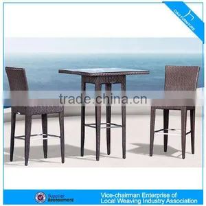 F- FT005+FC011 Fair Price Aluminum Frame Plastic Rattan Pation Bar Set thumbnail-1