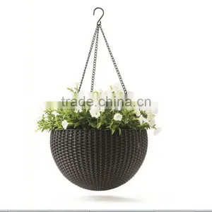 Wholesale Practical Wicker Hanging Basket for Flower With Handle thumbnail-1