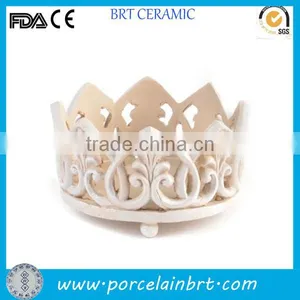 Custom Design Ceramic Crown Candle Holder thumbnail-1